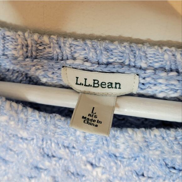 L.L. Bean Women's Cotton Ragg Sweater, Crewneck Space-Dye Large - Picture 7 of 8
